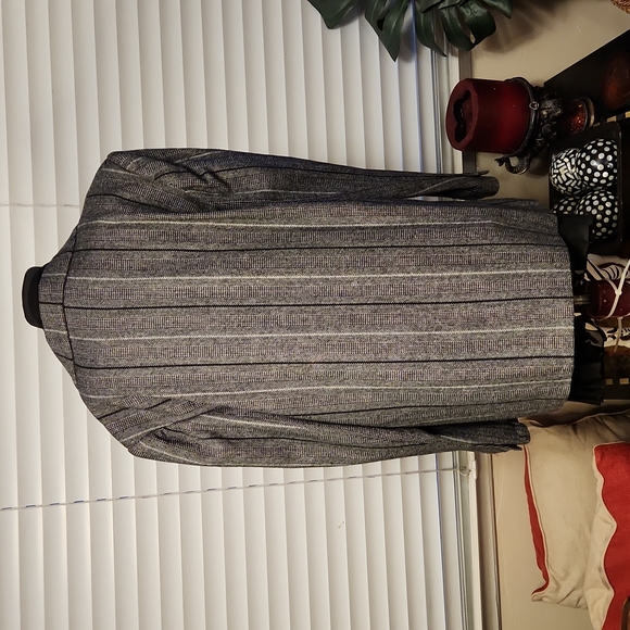 Black & Grey Striped Skirt Suit - Picture 2 of 5